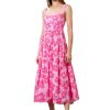 Women Anna Rae Wedding Guest | Isabella Tiered Dress Pink Multi