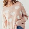 Women Kendall Lane Sweaters | Carter Sweater Blush/White