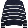 Women Fifteen Twenty Sweaters | Stripe Sweater Navy