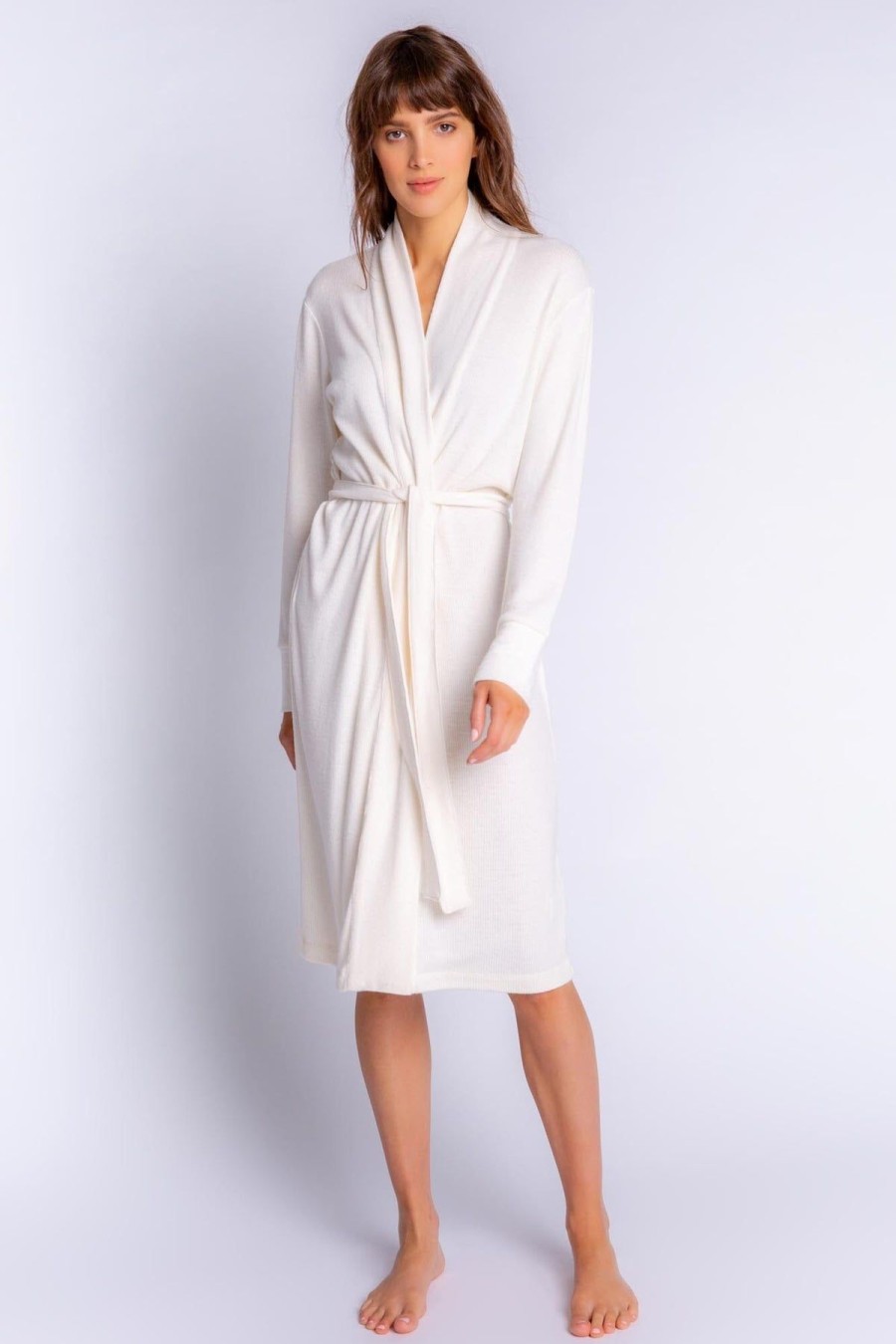 Women PJ Salvage | Textured Essentials Robe Stone