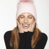 Women Linda Richards Hats | Angora Wool Pom Hat Blush