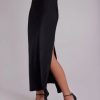 Women Bella Dahl Skirts | Side Slit Bias Maxi Skirt Black