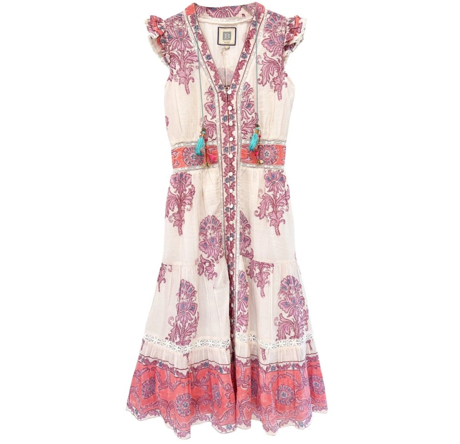 Women BELL by Alicia Bell Vacation | Blake Midi Dress Purple Flower