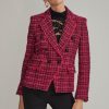 Women Generation Love Blazers | Eliza Tweed Blazer Hot Pink/Black