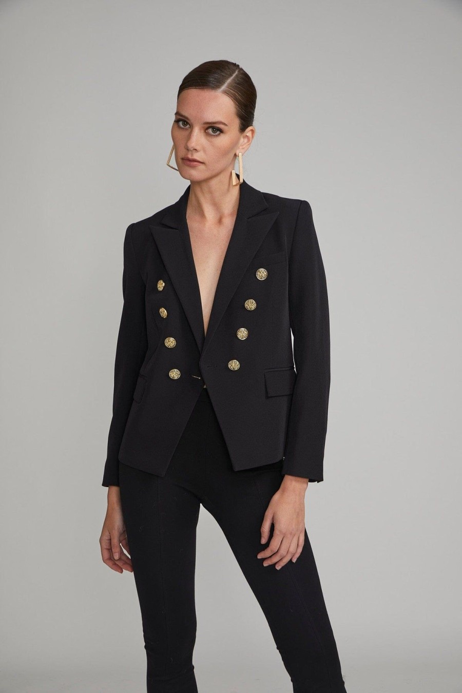 Women Generation Love Blazers | Janna Crepe Blazer Black