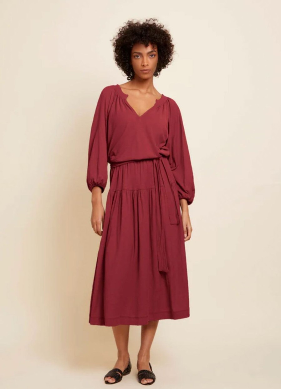 Women NATION LTD Midi & Maxi | Simona Easy Peasant Dress Curtain Call