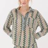 Women We Are Sundays Shirts & Blouses | Belize Top Wave Stitch