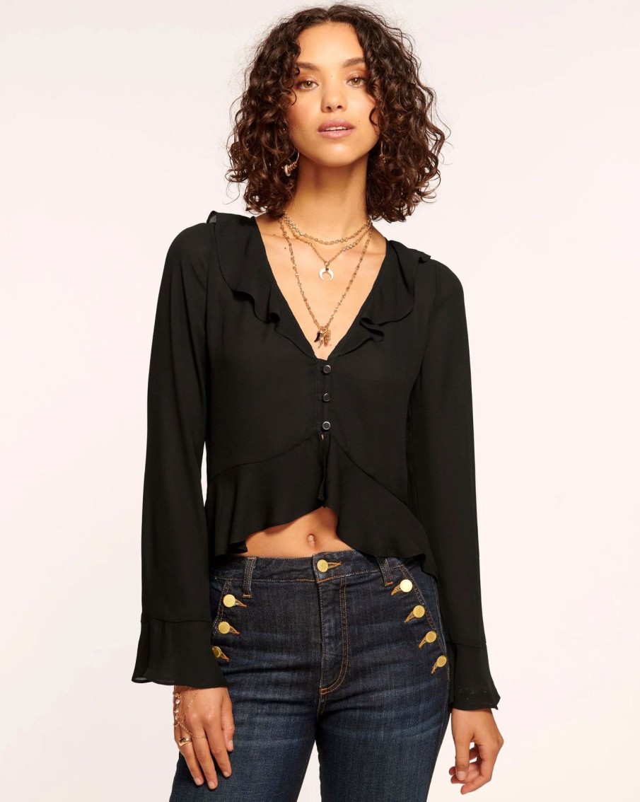 Women Ramy Brook Shirts & Blouses | Isabelle Top Black