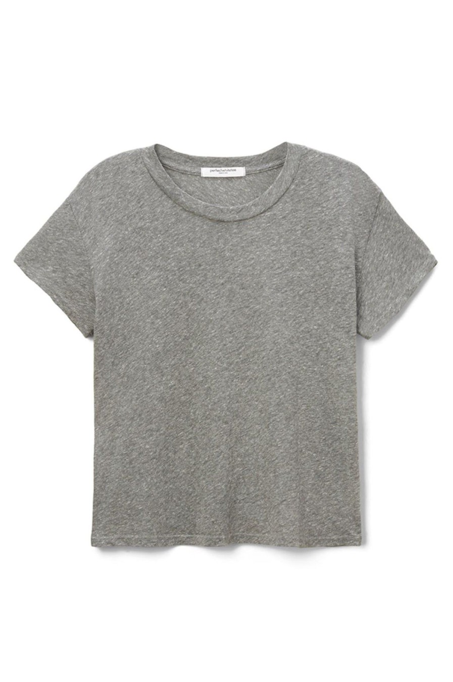 Women Perfect White Tee Tees & Tanks | Harley Boxy Crew Heather Grey