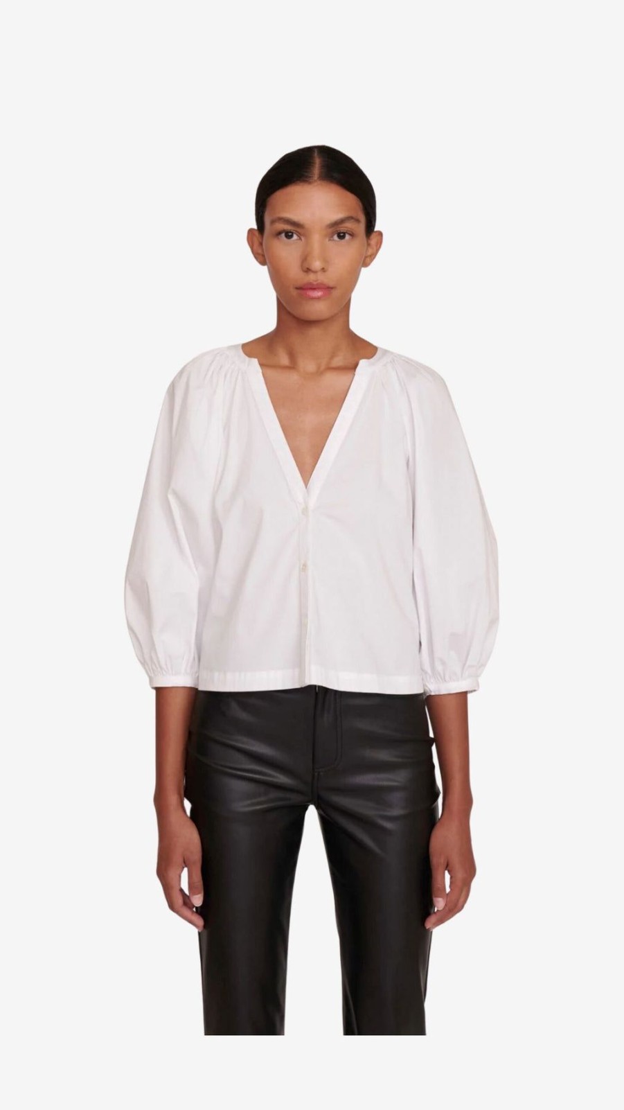 Women STAUD Shirts & Blouses | New Dill Top White