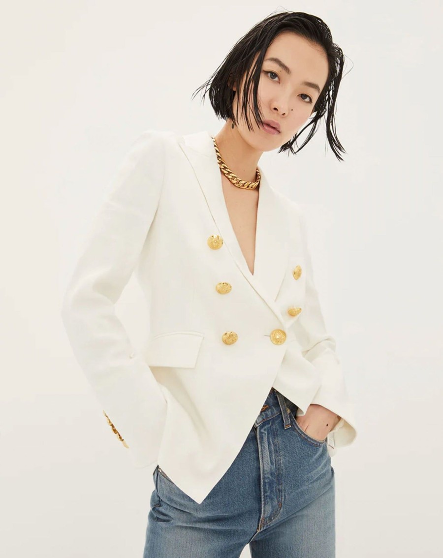 Women Veronica Beard Blazers | Miller Dickey Jacket White