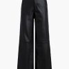 Women Joe's Jeans Denim | Mia Vegan Leather Crop Trouser Black