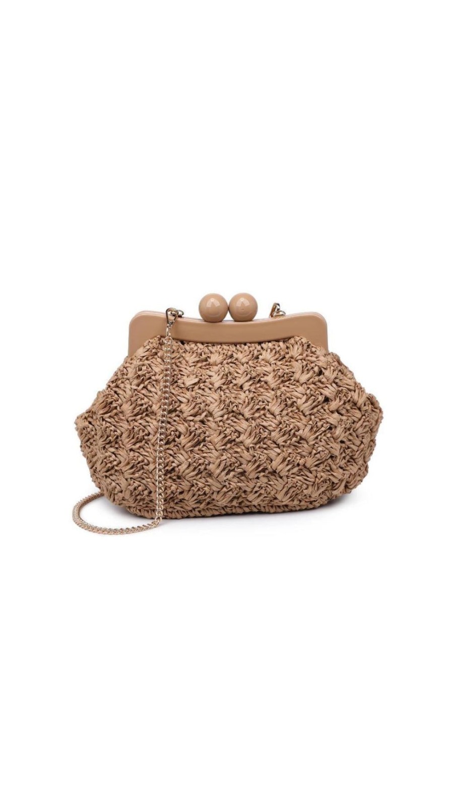 Women Uniquities Handbags | Naomi Clutch Tan