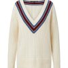 Women Veronica Beard Sweaters | Sibley Sweater Ivory Multi