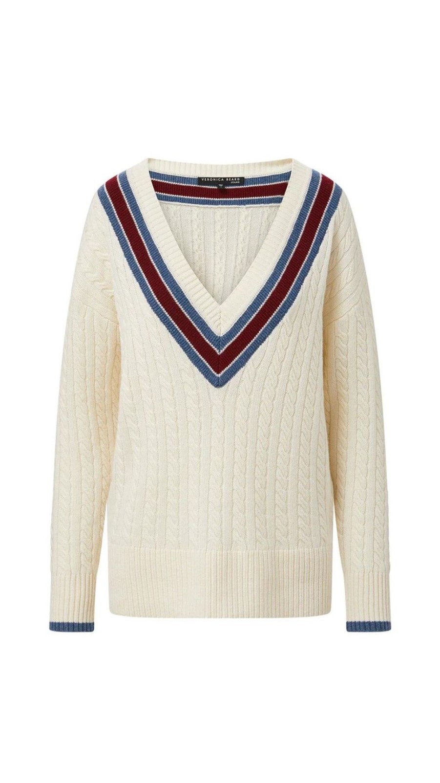 Women Veronica Beard Sweaters | Sibley Sweater Ivory Multi