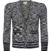 Women L'AGENCE Sweaters | Jenni Waffle Stitch Cardi Black/White