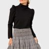 Women Cartolina Nantucket Skirts | Kylie Skirt Tweed Saddle