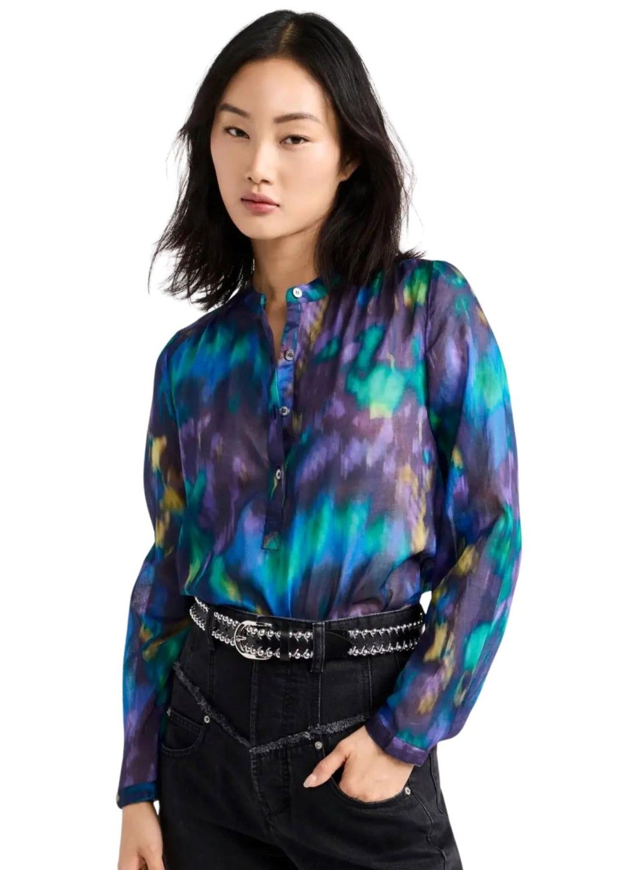 Women Isabel Marant Etoile Shirts & Blouses | Maria Top Blue/Green