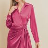 Women Anna Rae Cocktail | Allie Satin Dress Orchid