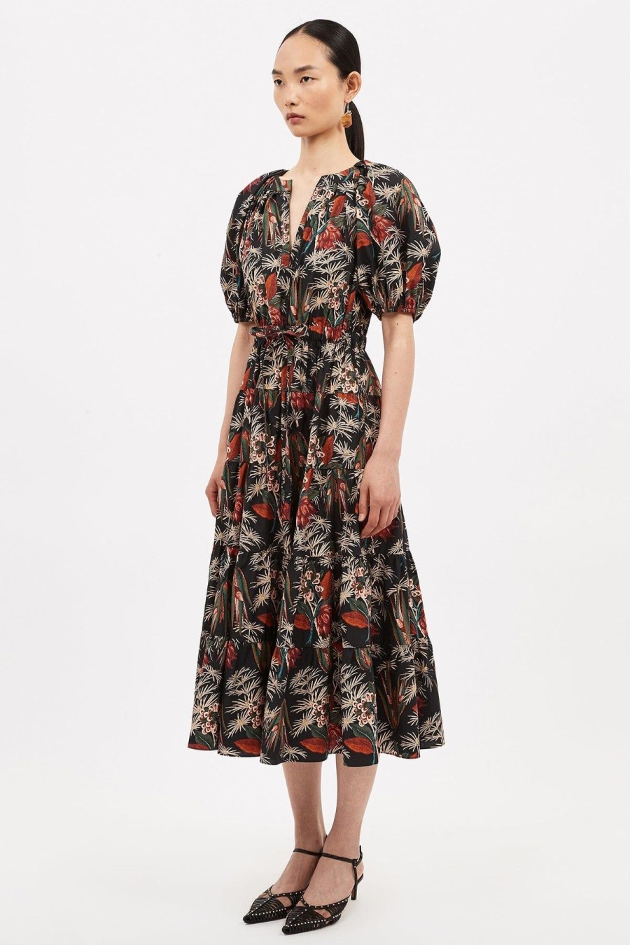 Women Ulla Johnson Midi & Maxi | Olina Dress Anthurium