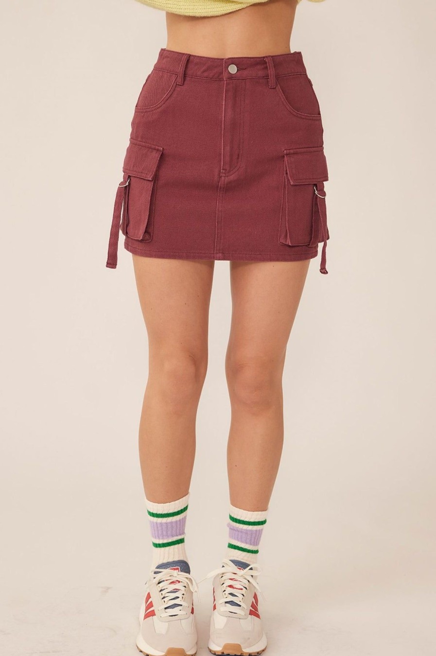 Women Kendall Lane Skirts | Andy Cargo Skirt Red Wine