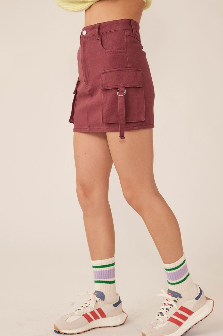 Women Kendall Lane Skirts | Andy Cargo Skirt Red Wine