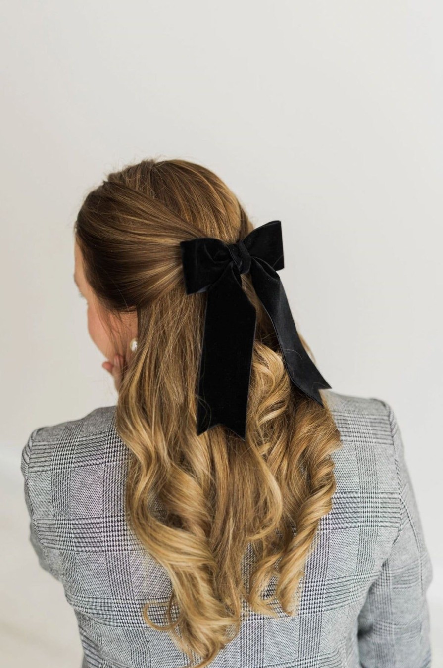 Women Uniquities Hair Accessories | Bailee Barrette Bow Black