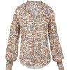 Women Veronica Beard Shirts & Blouses | Alexandria Top Ecru Multi