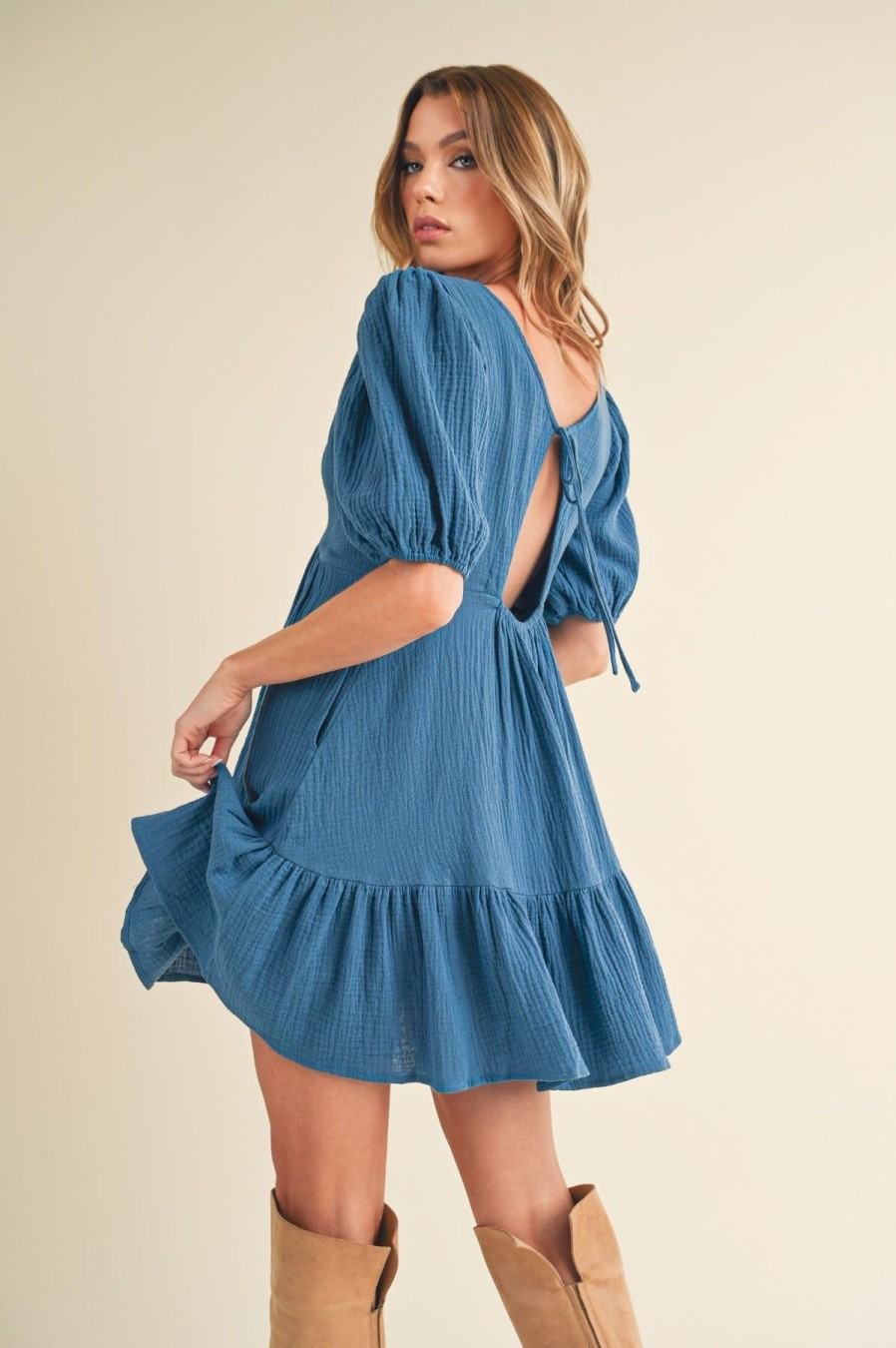 Women Spencer & Ella Mini | Carmen Dress Azure