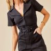 Women Kendall Lane | Denna Belted Romper Black