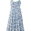 Women STAUD Vacation | Wells Dress China Blue Toile