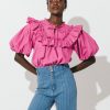 Women Cleobella Shirts & Blouses | Janet Blouse Bright Pink