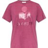 Women Isabel Marant Etoile Graphic Tees | Zewel Tee Slate Rose/Pink