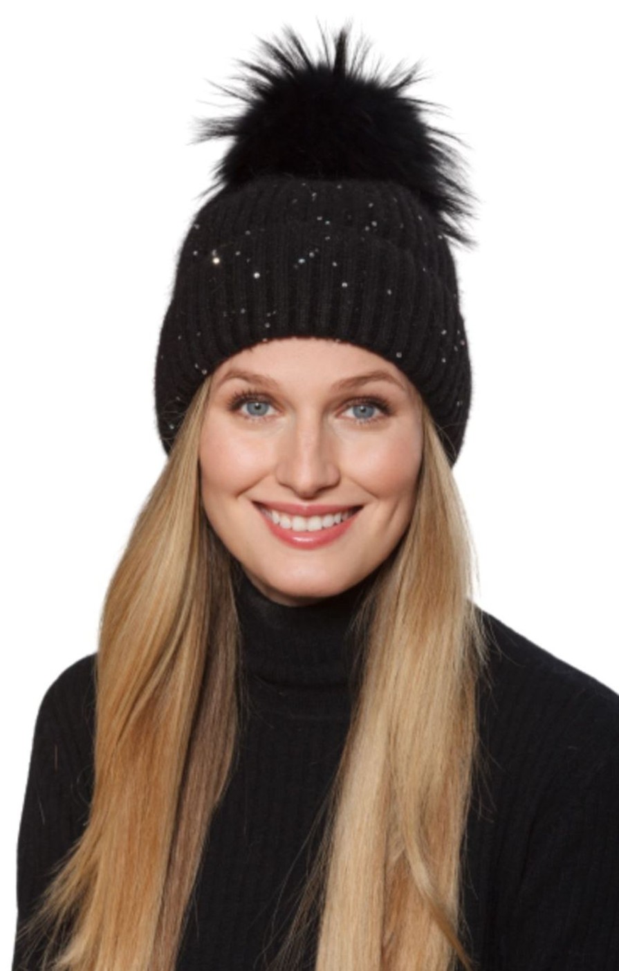 Women Linda Richards Hats | Sequin Detail Hat Black