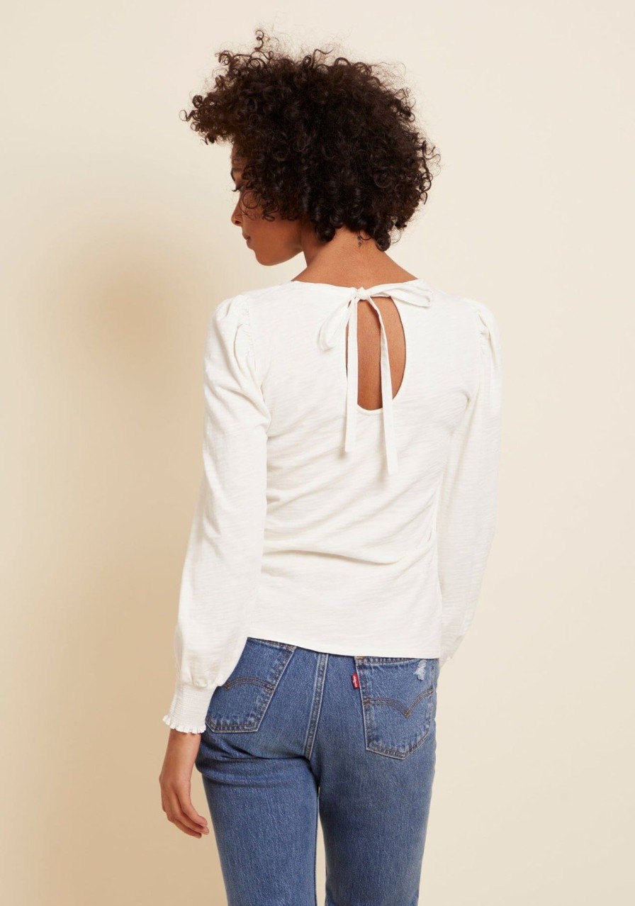 Women NATION LTD Shirts & Blouses | Floris Tie Back Top Off White