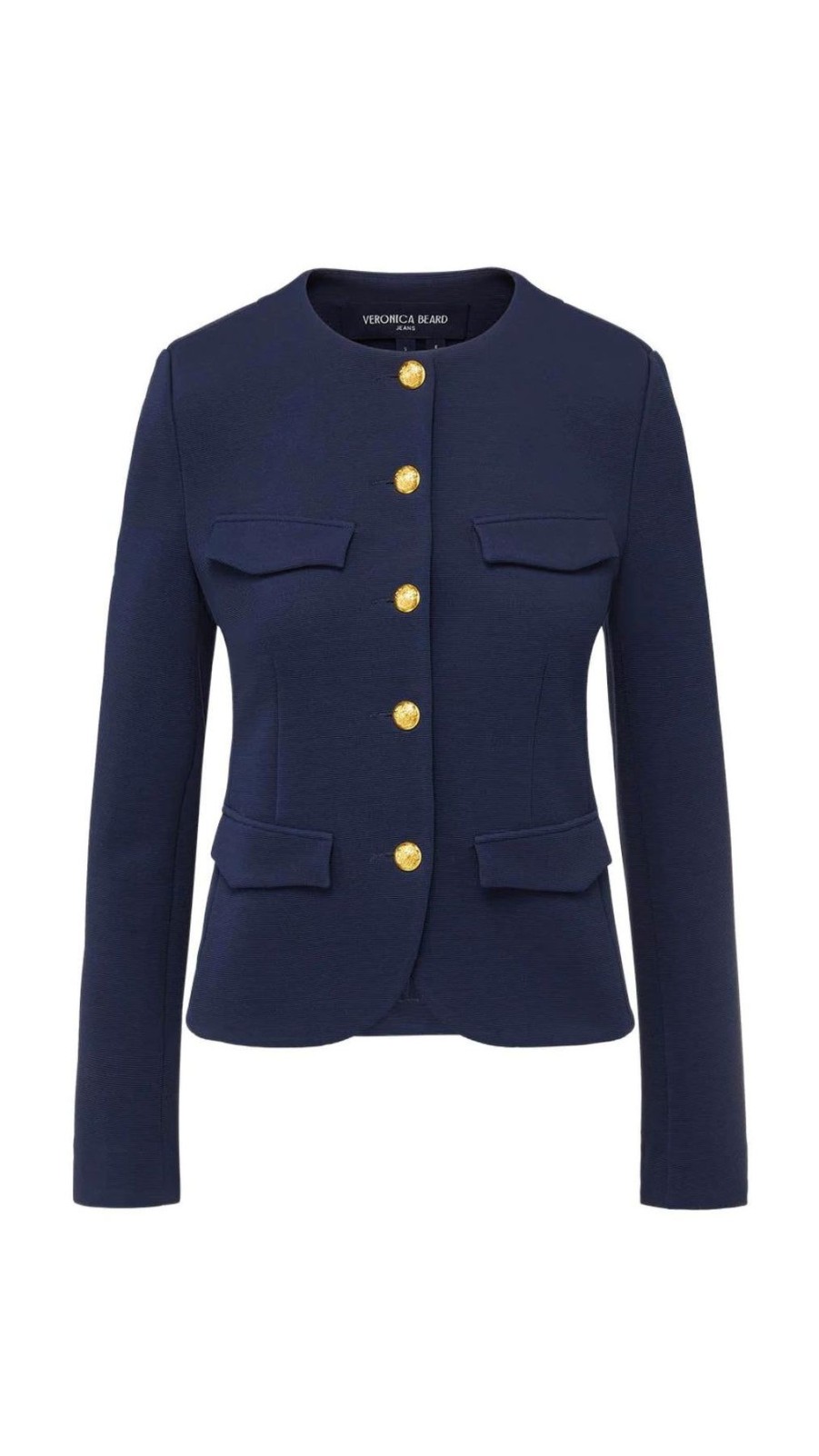 Women Veronica Beard Blazers | Kensington Knit Jacket Marine