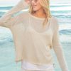 Women Wooden Ships Sweaters | Oliver Distressed Crew Blush Champagne