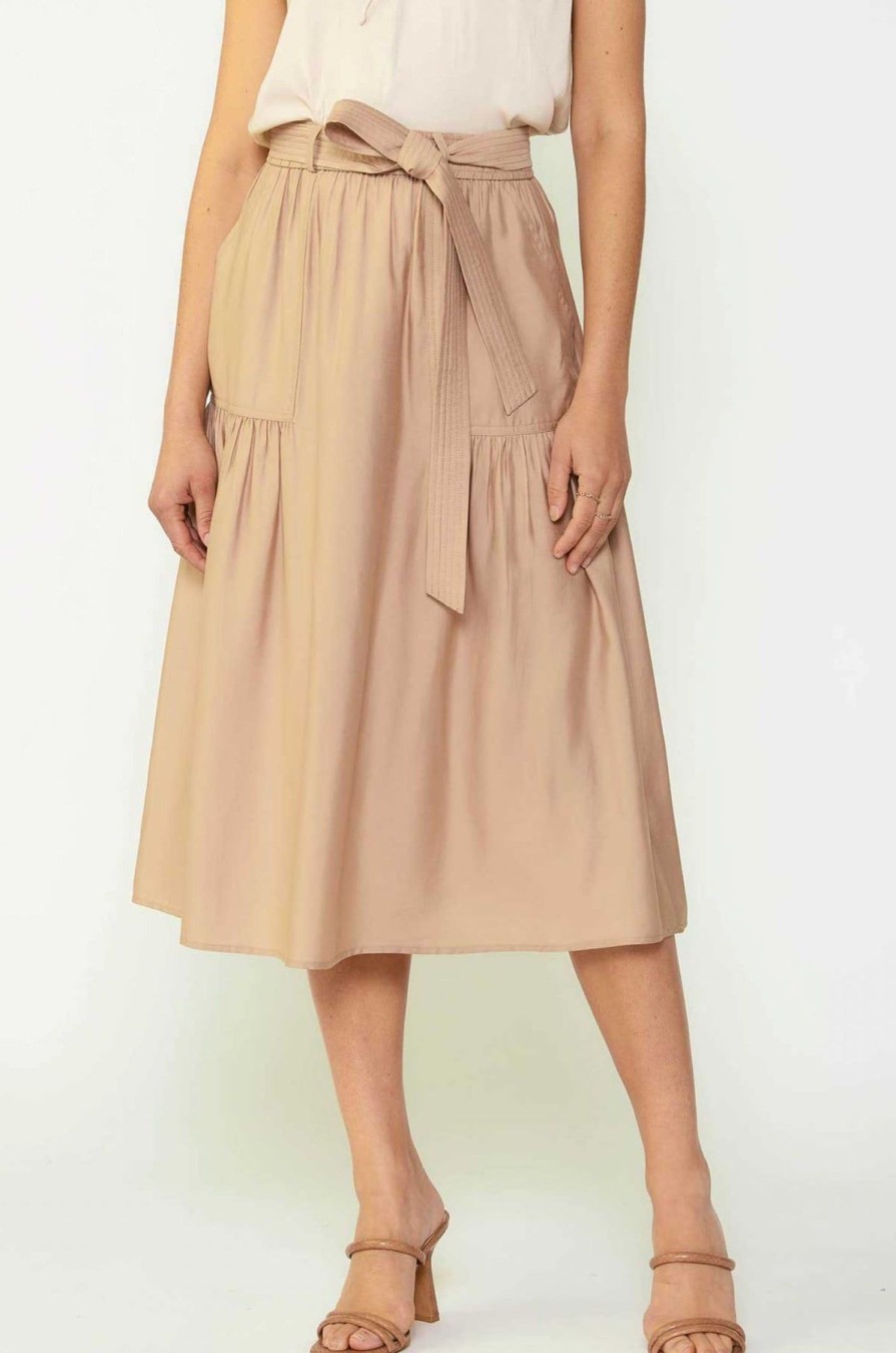 Women Kendall Lane Skirts | Emersyn Midi Skirt Sand