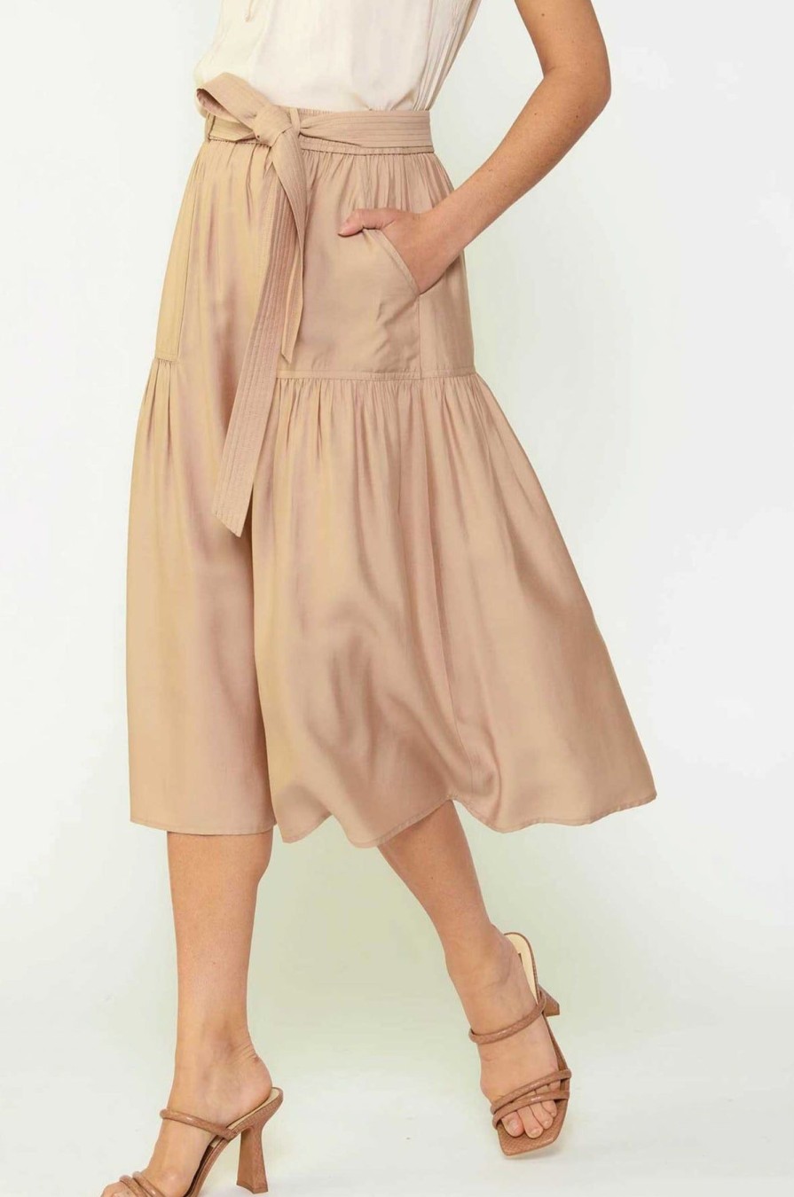 Women Kendall Lane Skirts | Emersyn Midi Skirt Sand