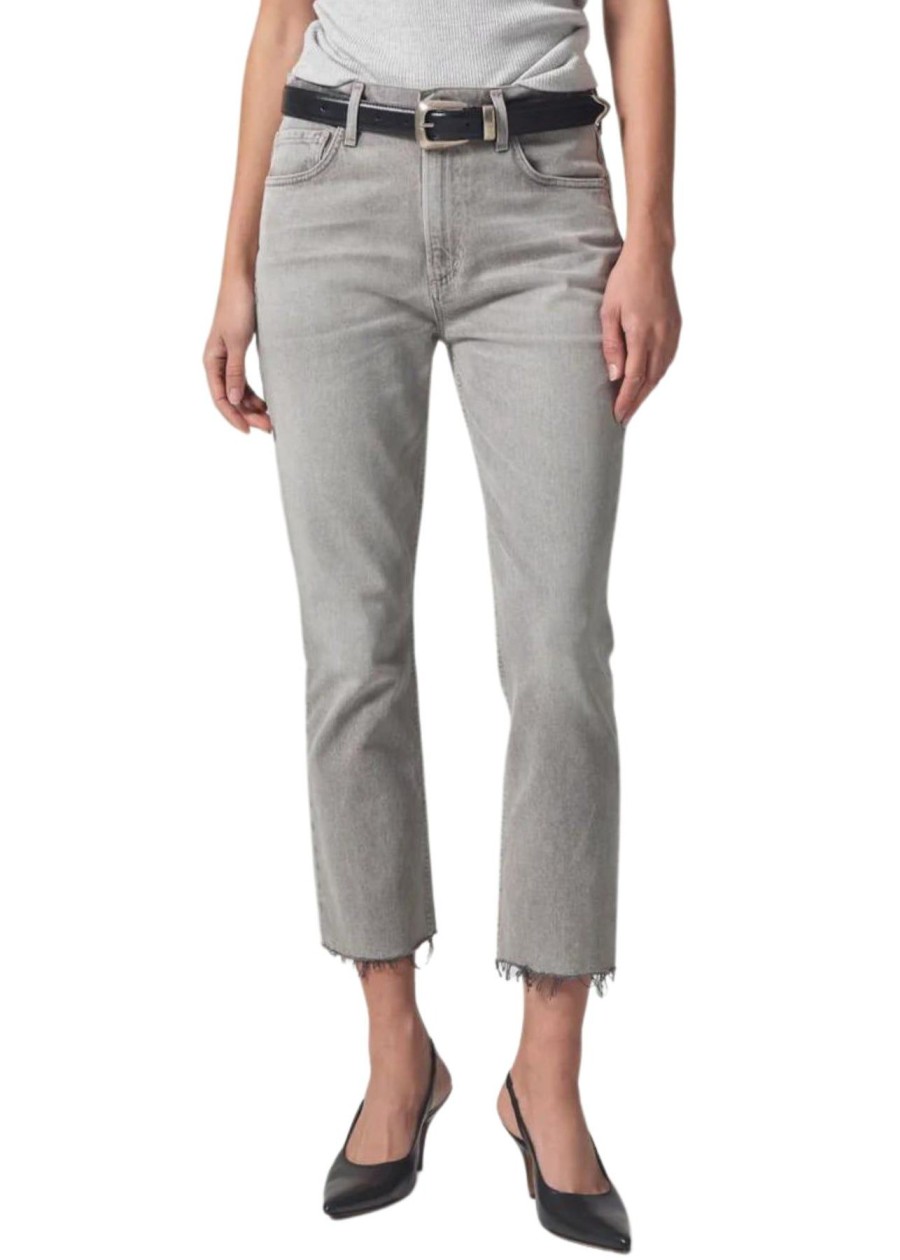 Women Citizens of Humanity Denim | Isola Straight Crop Jeans In Quartz Grey