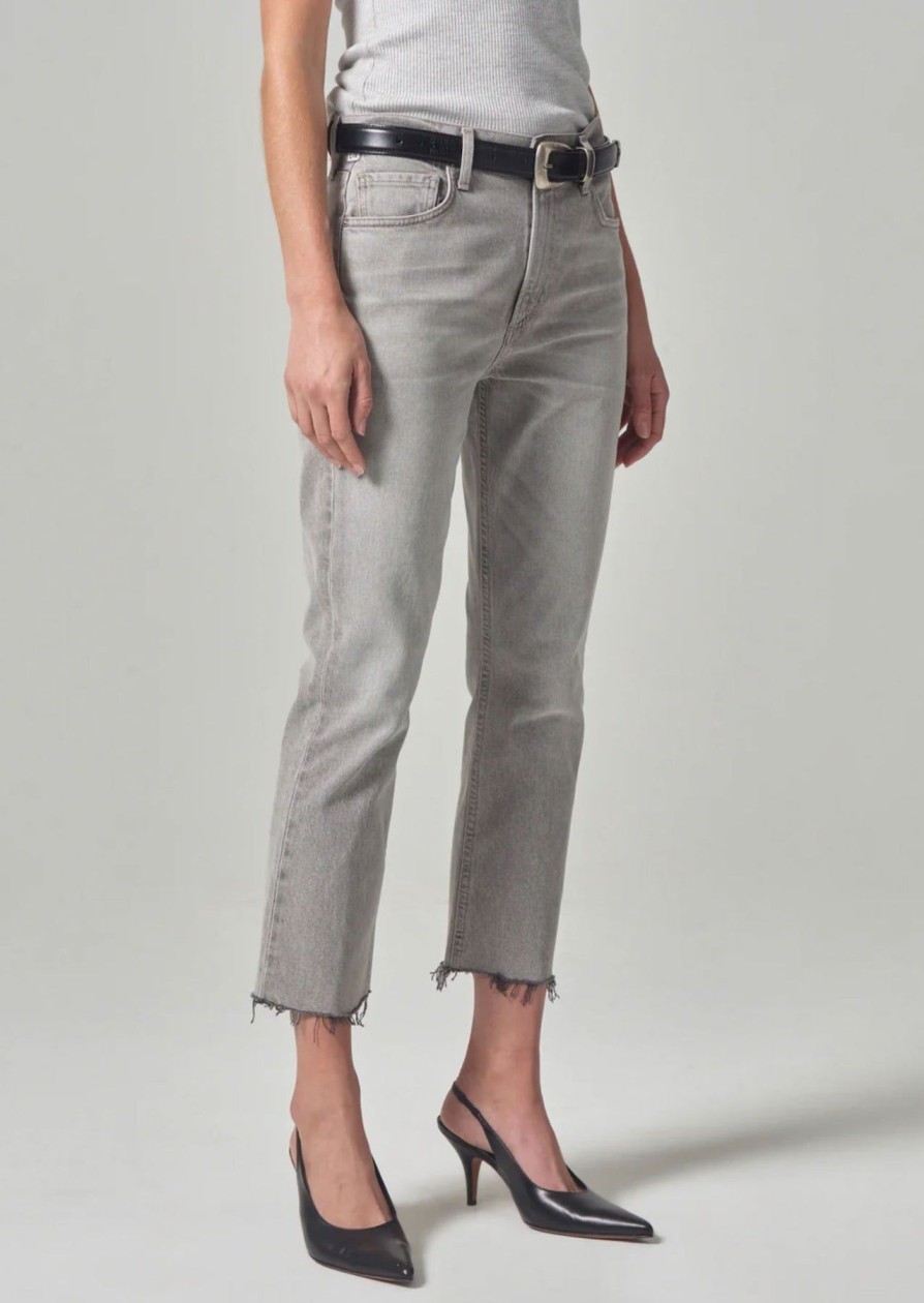 Women Citizens of Humanity Denim | Isola Straight Crop Jeans In Quartz Grey