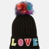 Women Jocelyn Hats | Love Hat With Faux Fur Pom