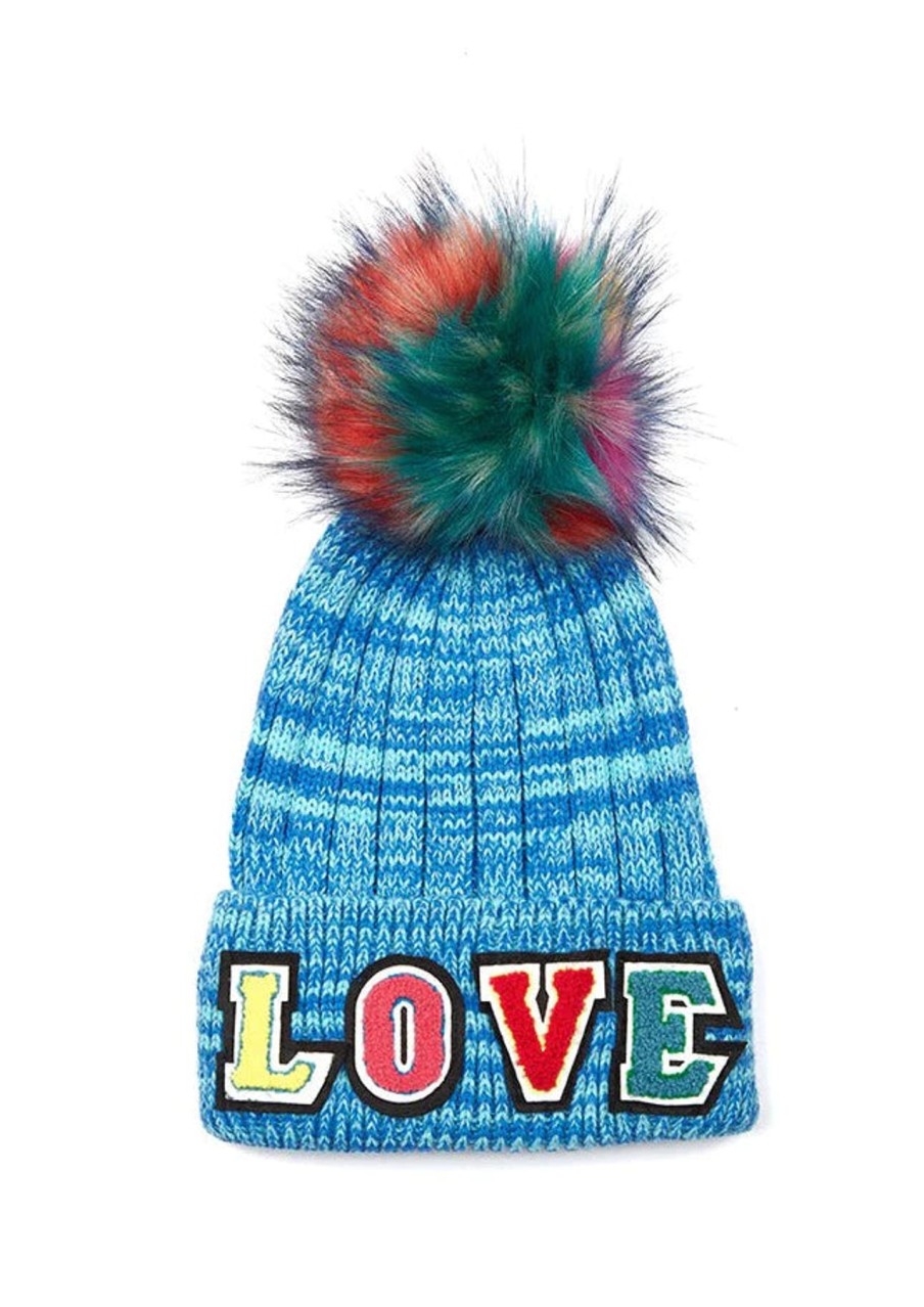 Women Jocelyn Hats | Love Hat With Faux Fur Pom