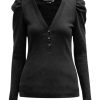 Women Veronica Beard Shirts & Blouses | Dekalb Top Black