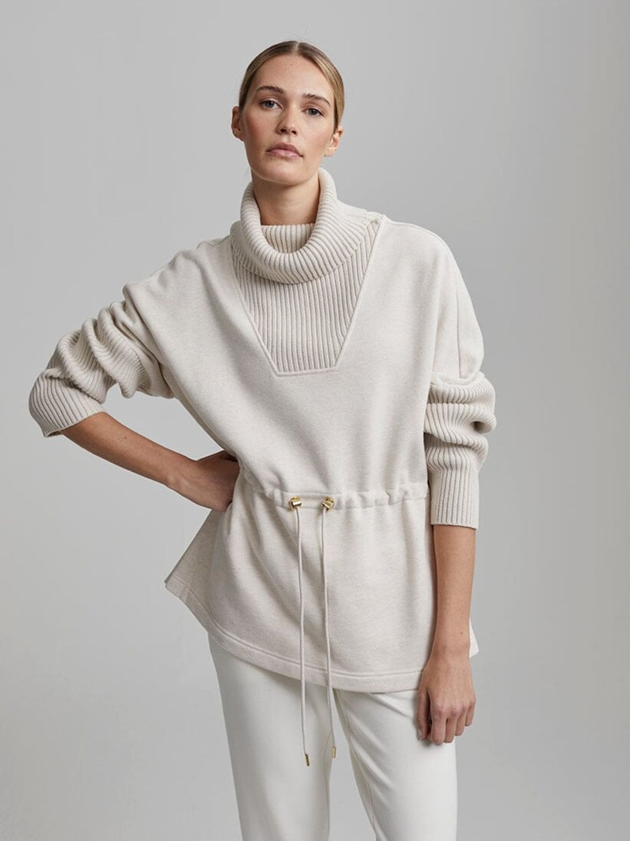 Women Varley | Cavello Longline Sweat Birch Marl