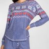 Women PJ Salvage | Long Sleeve Top Cozy Vibes Dark Peri