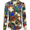 Women L'AGENCE Shirts & Blouses | Tyler Long Sleeve Shirt Butterfly Chain