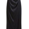 Women French Connection Skirts | Inu Satin Midi Wrap Skirt Blackout