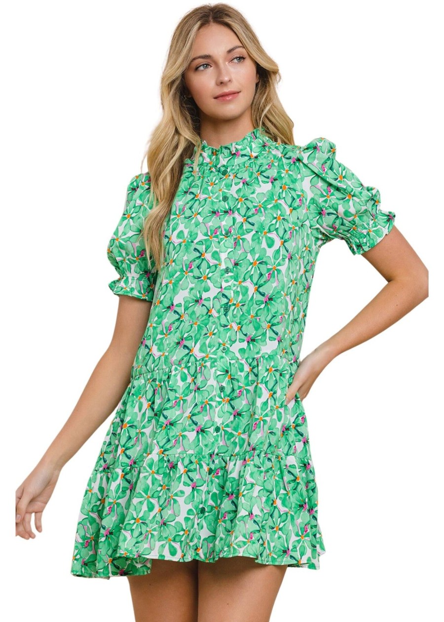 Women Anna Rae Mini | Emery Dress Green