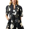 Women Anna Rae Vacation | Delilah Floral Dress Black/Taupe